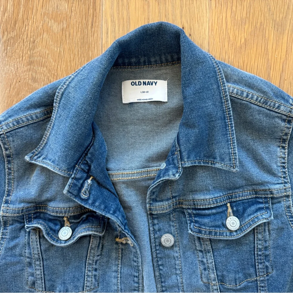 Old Navy Jean Trucker Jacket for Girls size L 10-12 - Picture 4 of 7